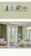 Japanese Minimalism Luxury Chenille Curtians for Living Dining Room Bedroom High-end Embroidery Shading Cortinas Customize