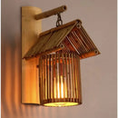 Modern Minimalist Fixture Bedside Decorative Hollow Idyllic Kitchen Wood Single Head Wall Lamp