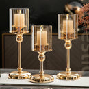European style glass candle holder decoration light luxury home romantic candlelight dinner decoration