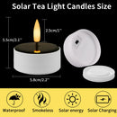 12/24PC Waterproof Solar Candles Candle Tea light Flickering Flameless Candles Electronic Solar LED Nightlight Garden Solar Lamp