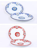 Thickened Enamel Tea Plates Saute Spicy Chicken Iron Porcelain Plates Soup Plate Fish Plates Fruit Flower Bowls Salad Bowl Ins