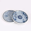 Ceramic Plate Tray Insulated Tea Cup Pad Holder Base Blue and White Porcelain Dish Coaster Mat Serving Plate Home Table Decor