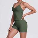 Yoga Shorts Sets Shockproof Sports Women Yoga Vest With Built In Bra Fitness Top Gym Beautiful Back Running Workout