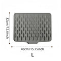 Silicone Dish Drying Mat for Kitchen Counter,Fast Drainage Design Heat Resistant, Non-Slip ,Dishwasher Safe pace-saving storage