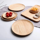 Japanese-Style Wooden Tray Oak Afternoon Tea Dessert Plate Pastry Wooden Dish Kitchen Storage Tray