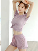 Running set for women summer fitness wear yoga exercise  popular quick-drying thin slimming breathable outdoor morning run