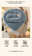 Thickened Warm Coral Fleece Blanket Soft Cozy Striped Pattern Throw Blankets for Sofa Bed Autumn Winter Plush Duvets Blankets