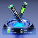 CITYORK 1.5V AA Li ion Rechargeable Battery 3000mWh 1.5 V AA Lithium ion Rechargeable Batteries With1.5V AA AAA Battery Charger