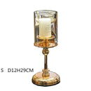 European style glass candle holder decoration light luxury home romantic candlelight dinner decoration