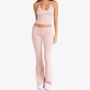 2 Pieces Yoga Set Gym Set Workout Clothes for Women High Waist bell-bottoms Sports Bra Suit Female Clothing Women Tracksuit vest