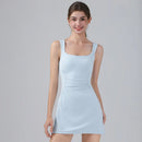 Fitness Suits Yoga Jumpsuits with Chest Pads Tennis Running Short Skirts Sportswear for Women Gym Sports Sets Workout Bodysuits
