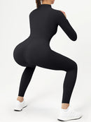 Winter Outfit Set Fleece Yoga Jumpsuits for Women Bodysuit Longsleeve Sport Overall Fitness One-Piece Suit Gym Workout Tracksuit