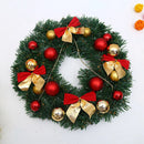 30CM Christmas Decoration Garland Front Door Window Decoration Christmas Wreath Pendant Ornament Navidad New Year Party Supplies