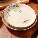 8inch Japanese Dessert Salad Dinner Plate Ceramics Pasta Cake Serving Dish Dipping Sauce Dishes Hand-painted Tableware