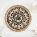 Round Placemat Table Non-Slip Jute Mats for Dining Table Decoration Accessories Kitchen Placemats Coffee Coasters Party Dinner