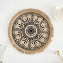 Round Placemat Table Non-Slip Jute Mats for Dining Table Decoration Accessories Kitchen Placemats Coffee Coasters Party Dinner