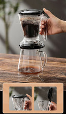 600ml Pour Over Coffee Dripper Cold and Heat Resistant Removable Coffee Filter Hand-brewed Espresso Pot Infuser Loose Leaf Tea
