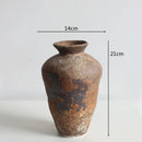 Ceramic Vase Coarse Ceramic Vase Flower Arrangement Retro Handmade Wabi Sabi Style Dry Flowers Zen Flower Arrangement