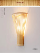 Modern Chinese Handwoven Creative Bamboo Art Wall Lamp Bamboo Art Modern Simple Bedroom Bedside Wall Lamp Aisle Bamboo Wall Lamp