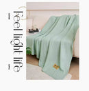 100% Bamboo Fiber Blanket Cooling Antibacterial Towel Quilt Summer Solid Color Bedding For Children Single Double Bed Blanket