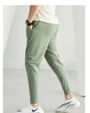 Ice Silk Sports Pants Leisure Sports Summer Running Fitness Pants Light and Thin Elastic Quick Drying Jogging Crop Pants