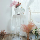 French Style Side Tables White Lace Sofa End Tables for Living Room Bedside Flower Stand Minimalist Balcony Plant Display Rack