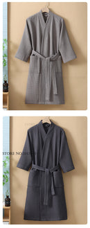 100% Cotton Kimono Bathrobe Gown Spring Autumn New Robe Home Dressing Gown Spring Autumn New Sleepwear Loungewear Negligee