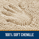 HAPIHAPPY New Chenille Bathroom Rug Mat Extra Soft Thick Absorbent Shaggy Bath Mats Non-Slip Machine Wash Dry Plush Bath Rugs