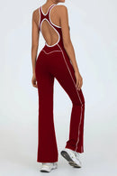 Women Jumpsuits Flare Pants Yoga Sets Workout Clothing Bodysuit with Pad Activewear