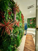 40 * 120CM New Artificial Green Simulated Plant Grid Milan Eucalyptus Wedding Background Wall Decoration