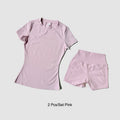Sports Sets Fitness Hip-lifting Tight Top Short Sleeve Running Workout Gym Shorts Tracksuits For Women Breathable Sports Suits