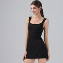 Fitness Suits Yoga Jumpsuits with Chest Pads Tennis Running Short Skirts Sportswear for Women Gym Sports Sets Workout Bodysuits