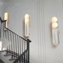 Golden glass wall lamps in bedroom study silver foil decorative lamp living room long strip galvanized bright wall sconces light