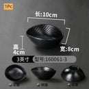 Modern Dinner Set Plates and Dishes Not Easily Broken Melamine Plate Black Cutlery Soy Sauce Dish Kitchen Hotel Tableware