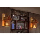 Modern Minimalist Fixture Bedside Decorative Hollow Idyllic Kitchen Wood Single Head Wall Lamp