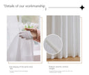 Pure White Shiny Silver Wire Stripe Tulle，Curtains for Living Room， Modern Simple Window Screen Bedroom Voile Blinds for windows