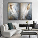Modern Feathers Abstrac T Art Canvas Painting Posters and Prints Minimalism Wall Art Pictures for Living Room Home Decoration