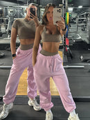 Women's Casual Sport Pants, Pure Color Drawstring Waist, Fall Winter Leisure, Halloween Christmas New Year