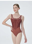 Retro Ballet Leotard Women New Design Spliced Gymnastics Bodysuit Dance wear Adult Elegant Female Yoga Clothing