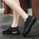 Women's Shoes Lightweight Breathable Mesh Slip-On Sneakers Black White Sport Running for Casual Party Fashion Ladies Shoes
