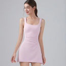 Fitness Suits Yoga Jumpsuits with Chest Pads Tennis Running Short Skirts Sportswear for Women Gym Sports Sets Workout Bodysuits
