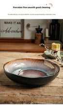 9-inch Irregular Ceramic Dishes Vintage Pasta Dish Ceramic Dishes Household Salad Plate Kitchen Soup Plate Ceramic Dishes