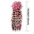 90/80CM Artificial Violet Hanging Flower Vines Plastic Fake Flowers Wall Decor Plants Garland for Wedding Home Garden Decoration