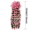 90/80CM Artificial Violet Hanging Flower Vines Plastic Fake Flowers Wall Decor Plants Garland for Wedding Home Garden Decoration