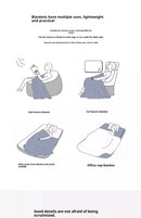 Home Textiles Flannel Blanket Air Conditioning Blanket Thin Spring Summer Fleece Blanket Office Nap  Blanket Multi-size Optional