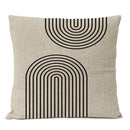 Black Geometric Pillow Cover Home Decor Arch Line Boho Bohemia Throw Pillow Case Modern Living Room Decorative Sofa Cushion