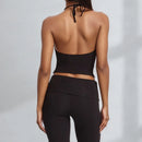 2 Pieces Yoga Set Gym Set Workout Clothes for Women High Waist bell-bottoms Sports Bra Suit Female Clothing Women Tracksuit vest