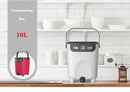 10L Compost Bin Composting Bucket Courtyard Garbage Bin Deciduous Leaf Collection Kitchen Waste Fermentation Box Organic