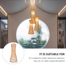 Japanese Bamboo Chandelier Chinese Style Rattan Woven Hanging Light Ceiling Lamp for Home Cafe Bar Decorate Restaurant Lighting