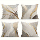 Home Decor Modern Gold Vein Abstract Pattern Pillow Covers Pattern Cushion Cover Suitable for Sofa Bedroom Car Pillow Cover